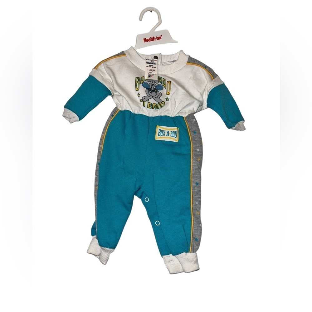 VTG  Health-Tex White kangaroo Boxer Blue Sz 6m NWT DEADSTOCK